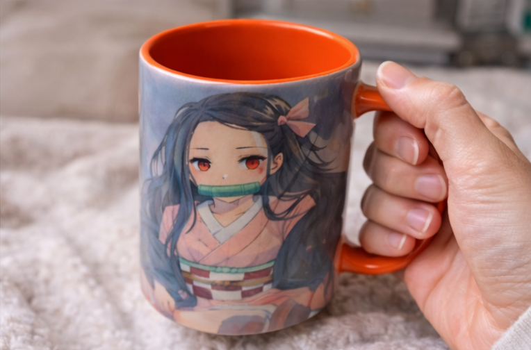 Taza ilustrada estilo anime - Nezuko