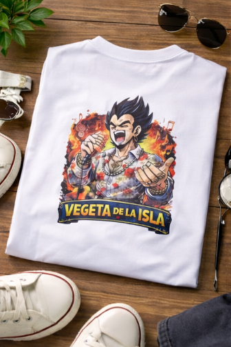 Camiseta unisex de poliéster "Vegeta de la Isla"