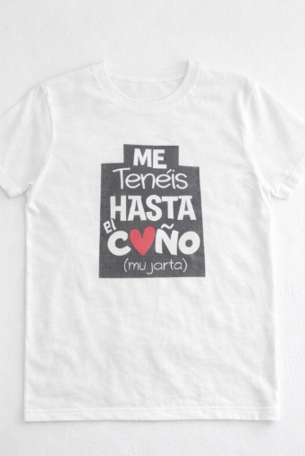 Camiseta unisex de poliéster "hasta el coño"