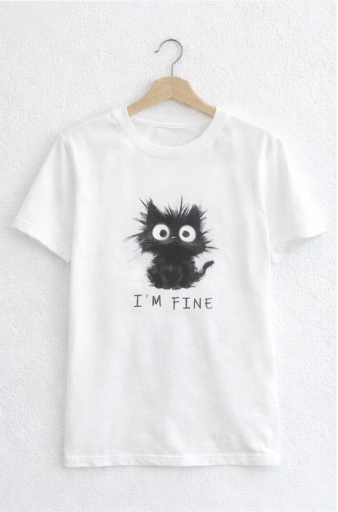 Camiseta unisex de poliéster "im fine"