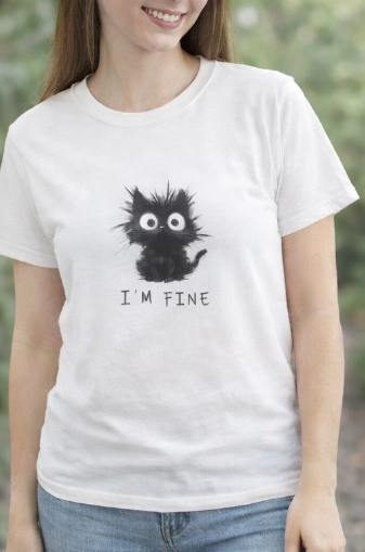 Camiseta unisex de poliéster "im fine"