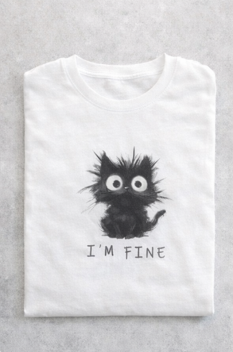 Camiseta unisex de poliéster "im fine"