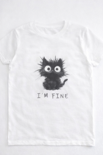Camiseta unisex de poliéster "im fine"