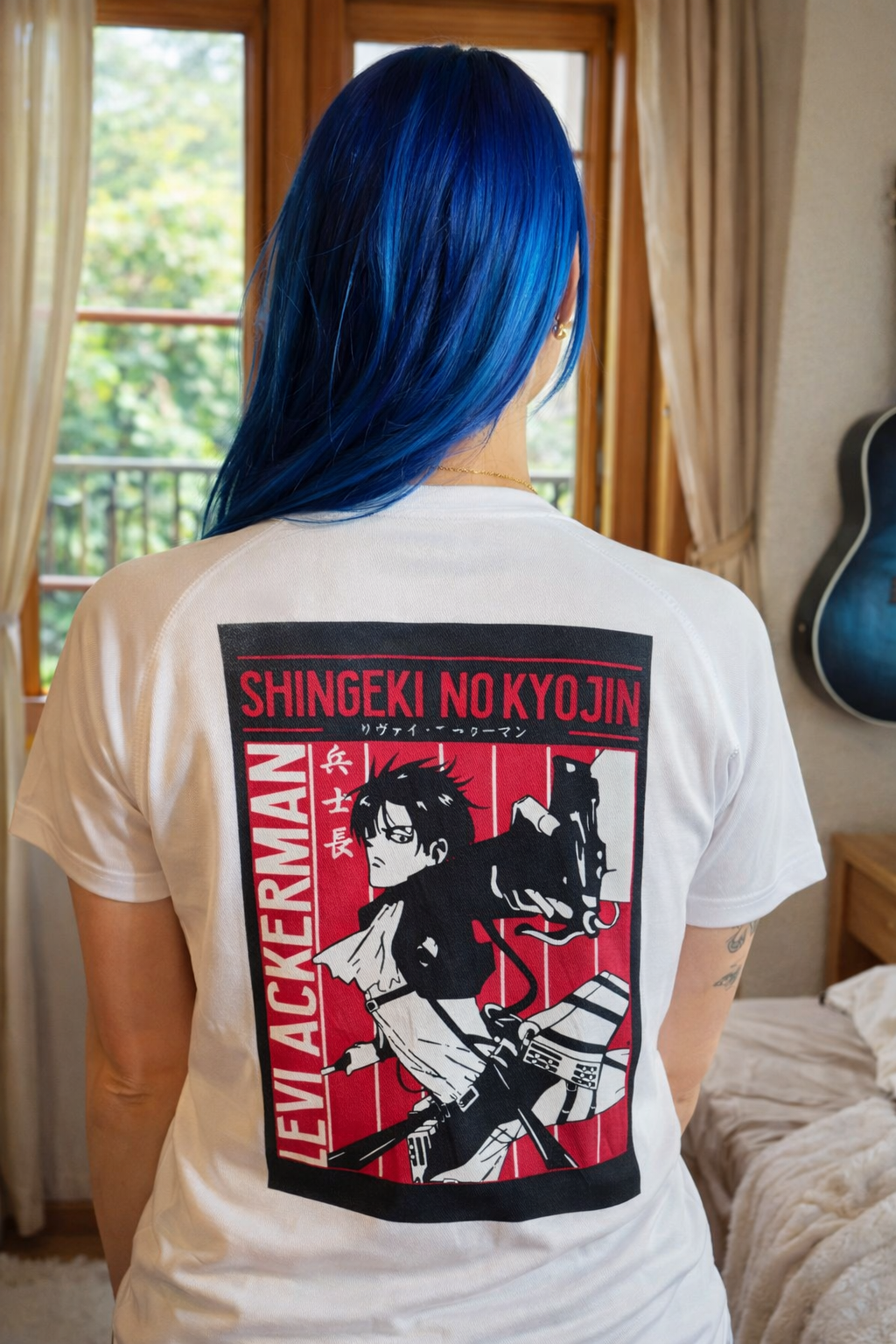 Camiseta unisex de poliéster "Levi Attack On Titan"