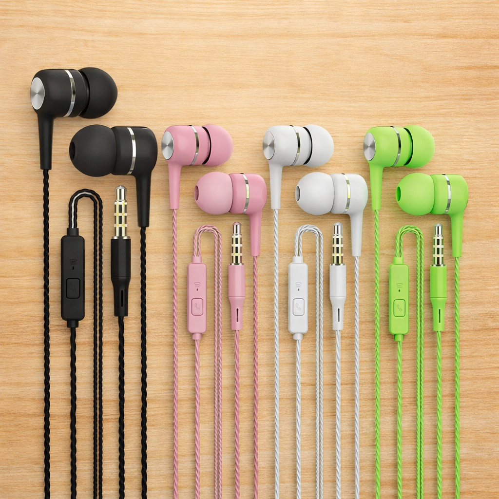 Auriculares con cable 3,5 mm Aux y Micrófono